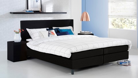 Box Colorado vlak met gestoffeerd matras, zwart