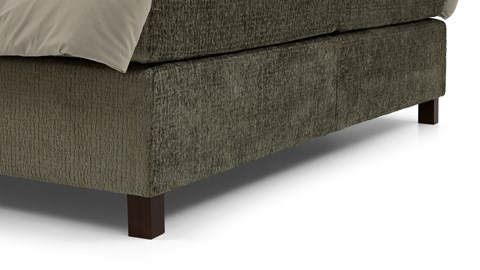 Boxspring Cloud vlak met gestoffeerd matras, thyme