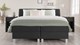 Boxspring Morero vlak met gestoffeerd matras, charcoal