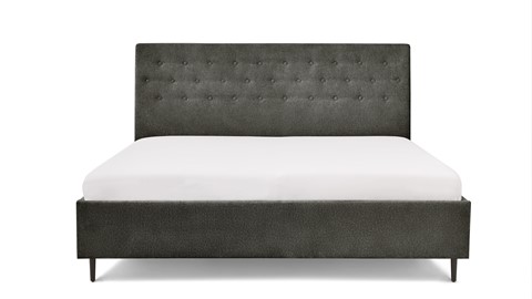 Bed Luxe met hoofdbord Button, antraciet