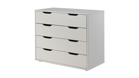 Halfhoogslaper Scott met bureau en commode, wit