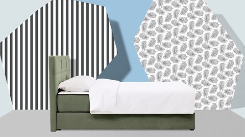 Opbergbed Mani met gestoffeerd matras, donkergroen monte