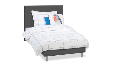 Box Colorado vlak met polyether matras 1-persoons, antraciet