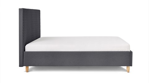 Bed Luxe met hoofdbord Arrow, zwart
