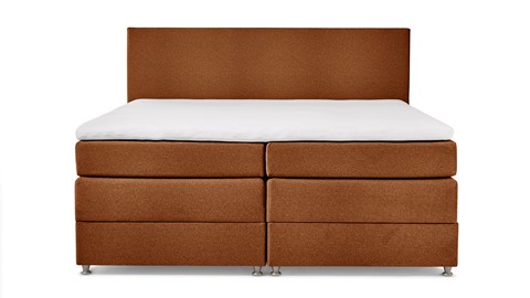 Opbergboxspring Square met gestoffeerd matras, europa bruin