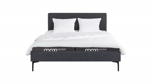 Bed Novel met lattenbodem en Maxi Pocket matras, antraciet