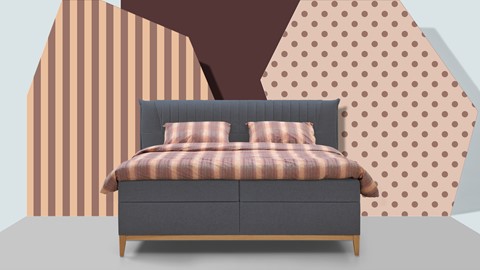 Opbergbox Nox met topmatras, donkergrijs