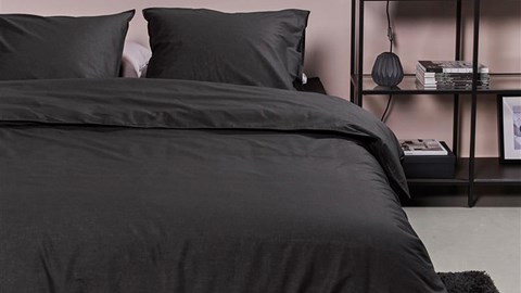 Dekbedovertrek Cotton Uni, anthracite