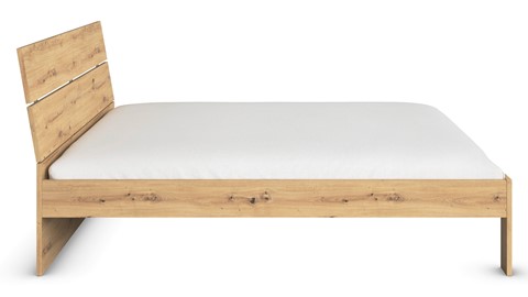 Bed Nori met hoofdbord, artisan eiken