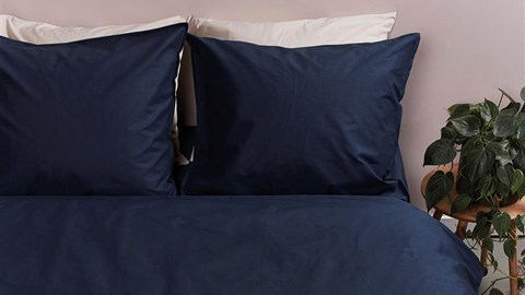 Dekbedovertrek Cotton Uni, dark blue