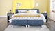 Box Kerry deluxe vlak met gestoffeerd matras, blauw
