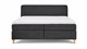 Boxspring Round vlak met gestoffeerd matras, zwart