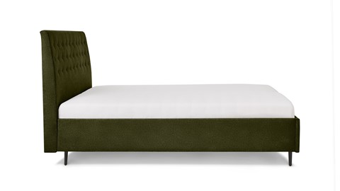 Bed Luxe met hoofdbord Button, groen