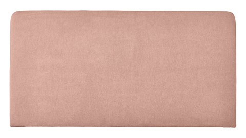 Boxspring Round vlak met gestoffeerd matras en voetbord, roze