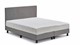 Boxspring Illinois vlak met Bridge matras, lichtgrijs