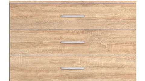 Commode Reno met 3 laden, eiken sonoma