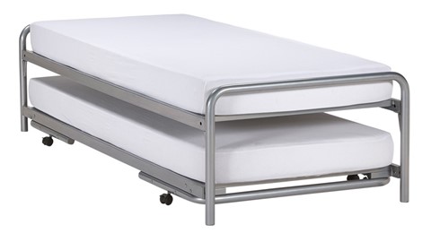 Bed & onderschuifBed Dual, zilver