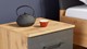 Bed Detroit, eiken/grijs