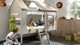 Bed Boomhut Charlotte, taupe/wit