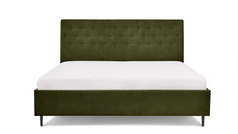 Bed Luxe met hoofdbord Button, groen