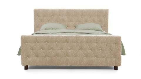 Box Diamond verstelbaar met gestoffeerd matras, beige