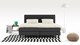 Boxspring Boston vlak met gestoffeerde matrassen, donkergrijs