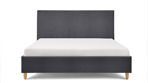Bed Luxe met hoofdbord Arrow, zwart