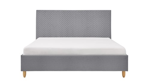 Bed Luxe met hoofdbord Arrow, antraciet