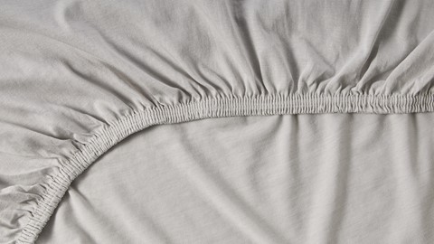 Hoeslaken Jersey splittopper, lichtgrijs