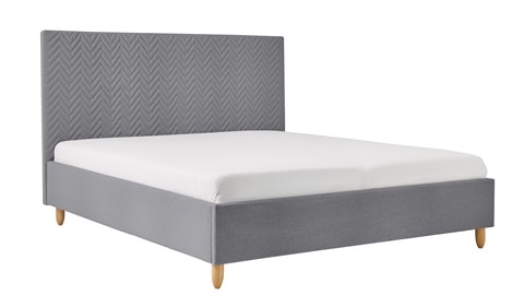 Bed Luxe met hoofdbord Arrow, antraciet