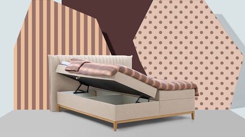 Opbergbox Nox met topmatras, beige