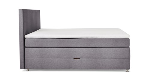 Opbergboxspring Square met gestoffeerd matras, floyd donkergrijs