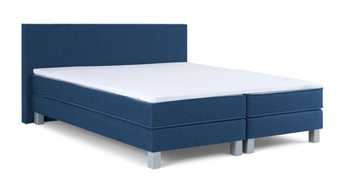 Box Kerry Deluxe vlak met polyether matras, blauw