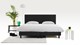 Boxspring Illinois vlak met Bridge matras 2-persoons, zwart