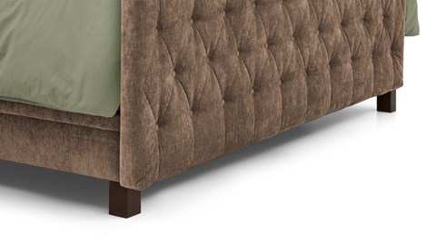 Box Diamond verstelbaar met gestoffeerd matras, taupe