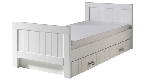 Bed met slaaplade Lewis, wit