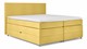 Opbergboxspring Square met gestoffeerde matras., geel