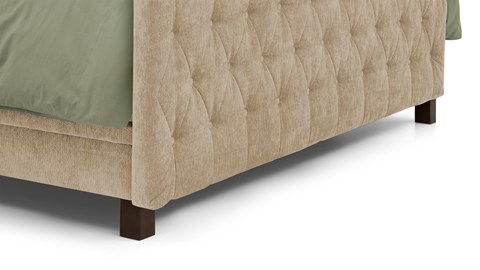 Box Diamond verstelbaar met gestoffeerd matras, beige