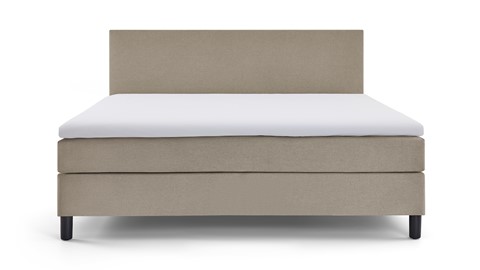 Box Lowen Plus vlak met gestoffeerd matras, grey beige