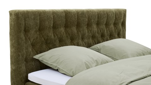 Box Diamond verstelbaar met gestoffeerd matras, donkergroen
