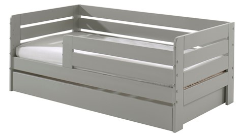 Babybed Toddler met bedlade, grijs