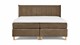 Boxspring Edge vlak met gestoffeerd matras, bruin