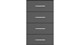 Commode Reno met 4 laden, grijs metallic
