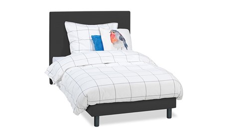 Box Colorado vlak met polyether matras 1-persoons, zwart