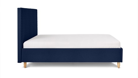 Bed Luxe met hoofdbord Arrow, blauw