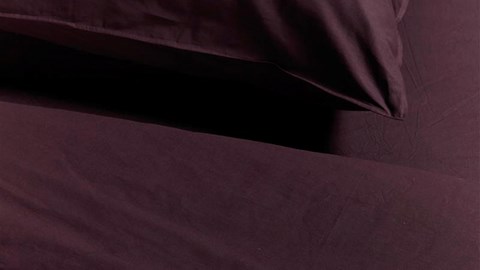 Dekbedovertrek Cotton Uni, dark red