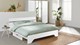 Bed Wald met lattenbodem, polyether matras en 2opbergladen, wit