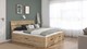 Bed Nori met hoofdbord en 4 opbergladen, artisan eiken