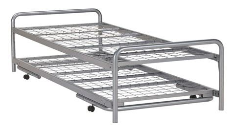 Bed & onderschuifBed Dual, zilver