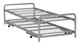 Bed & onderschuifBed Dual, zilver